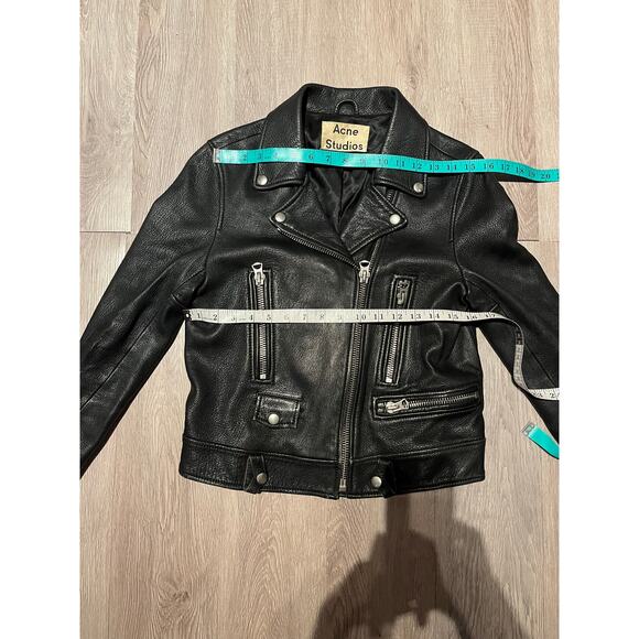 Acne Studios - Mock Leather Biker Jacket/ L / Black - Picture 8 of 9